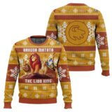 Hooktab The Lion King Royal Hakuna Matata Ugly Christmas Sweater