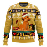 Hooktab The Lion King Santa Simba Ugly Christmas Sweater