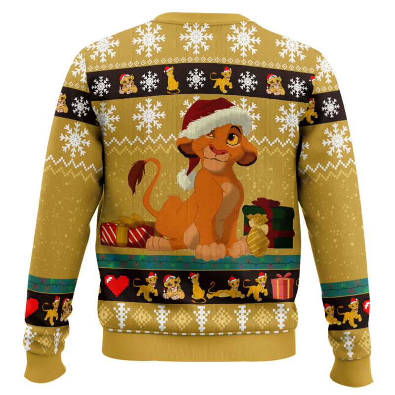 Hooktab The Lion King Santa Simba Ugly Christmas Sweater Hooktab The Lion King Santa Simba Ugly Christmas Sweater