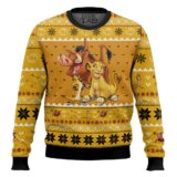 Hooktab The Lion King Simba And Friends Ugly Christmas Sweater
