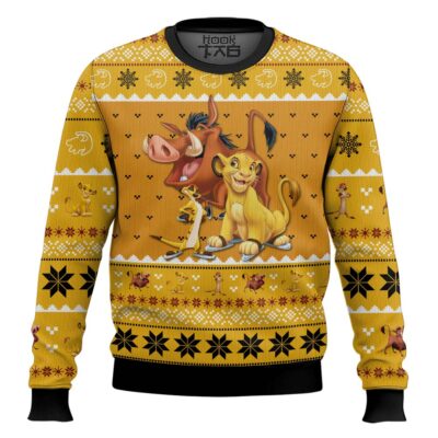 Hooktab The Lion King Simba And Friends Ugly Christmas Sweater