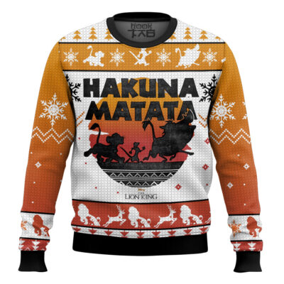 Hooktab The Lion King Simba Hakuna Matata Ugly Christmas Sweater