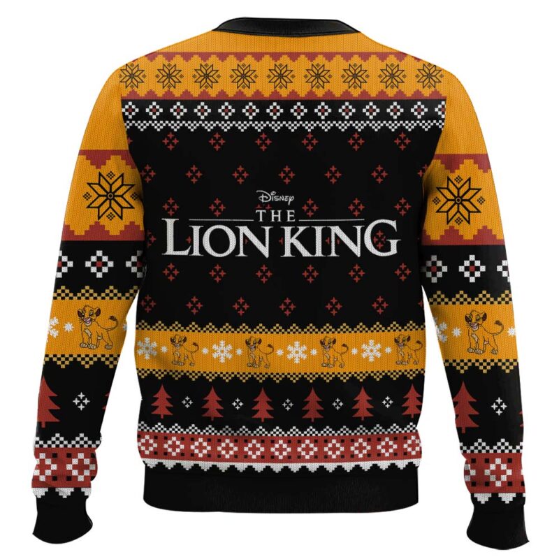 Hooktab The Lion King Simba Ugly Christmas Sweater Hooktab The Lion King Simba Ugly Christmas Sweater
