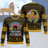 Hooktab The Lion King Xmas Hakuna Matata Ugly Christmas Sweater
