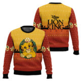 Hooktab The Lion King Xmas Simba Ugly Christmas Sweater