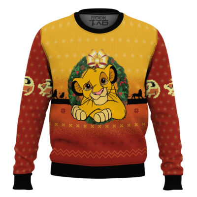 Hooktab The Lion King Xmas Simba Ugly Christmas Sweater