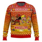 Hooktab The Mega Powers Wrestlers WWE Ugly Christmas Sweater
