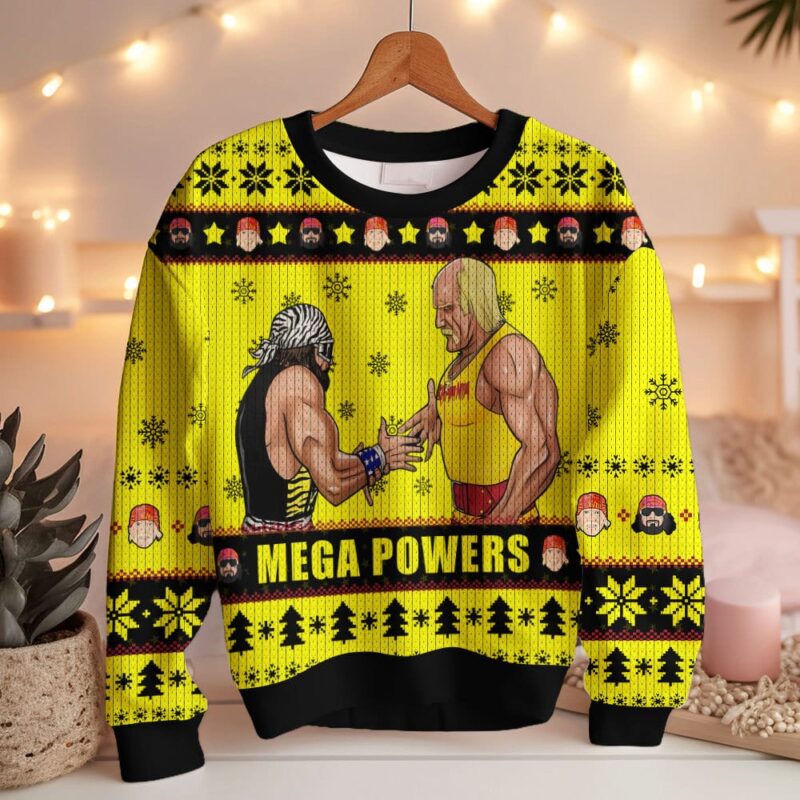 Hooktab The Mega Powers WWE Ugly Christmas Sweater Hooktab The Mega Powers WWE Ugly Christmas Sweater