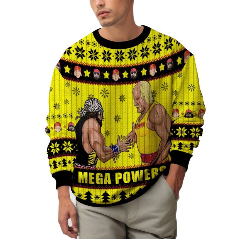 Hooktab The Mega Powers WWE Ugly Christmas Sweater Hooktab The Mega Powers WWE Ugly Christmas Sweater