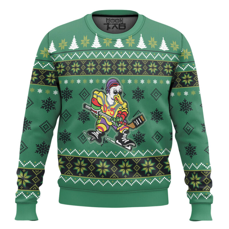 Hooktab The Mighty Ducks Ugly Christmas Sweater