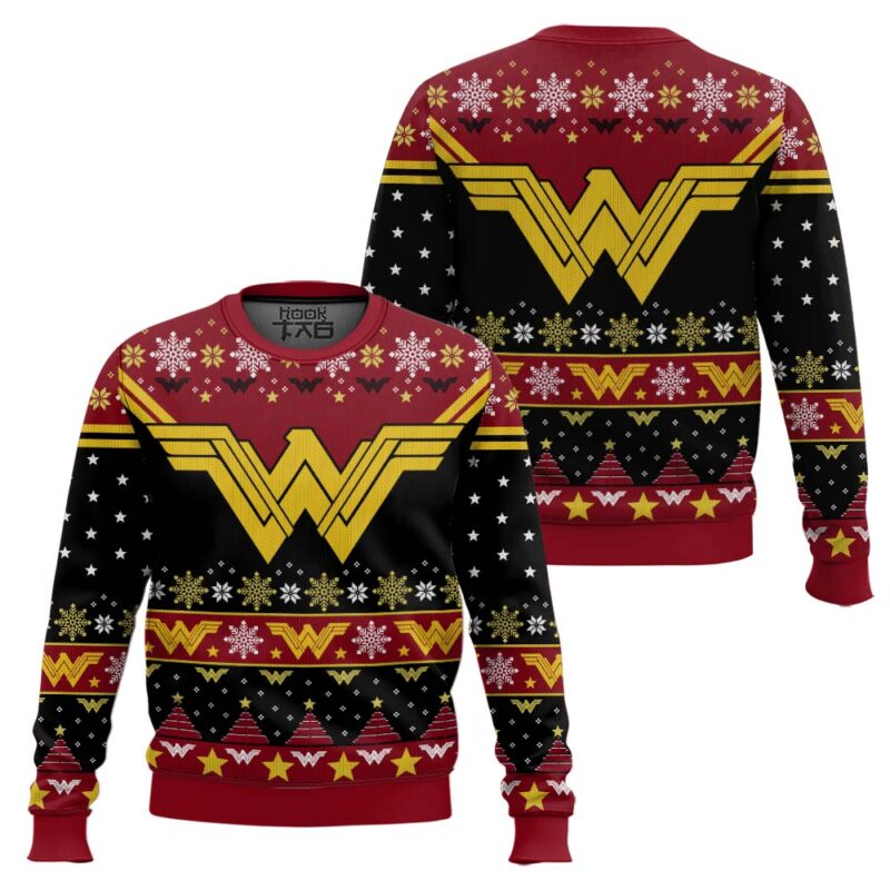 Hooktab The Most Wonder-ful Time Of The Year Ugly Christmas Sweater Hooktab The Most Wonder-ful Time Of The Year Ugly Christmas Sweater