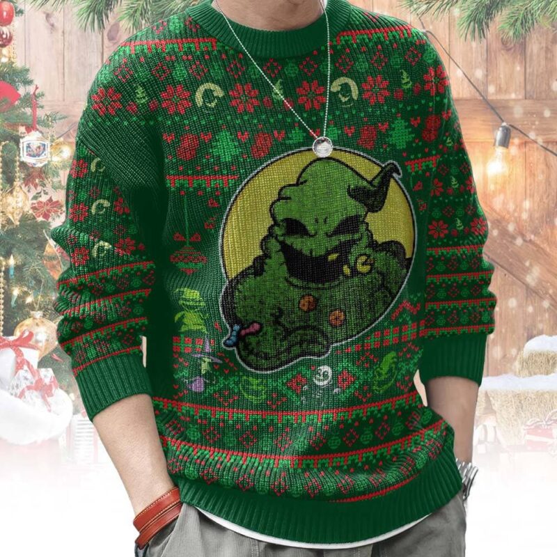 Hooktab The Nightmare Before Christmas Oogie Boogie Ugly Christmas Sweater Hooktab The Nightmare Before Christmas Oogie Boogie Ugly Christmas Sweater