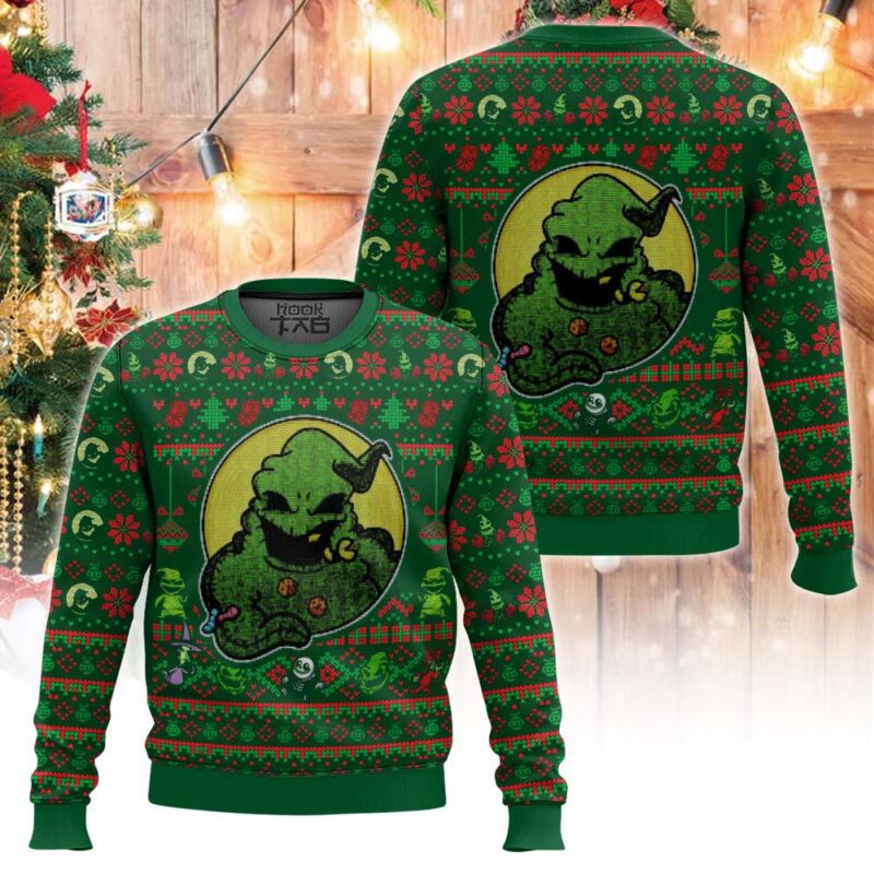Hooktab The Nightmare Before Christmas Oogie Boogie Ugly Christmas Sweater Hooktab The Nightmare Before Christmas Oogie Boogie Ugly Christmas Sweater