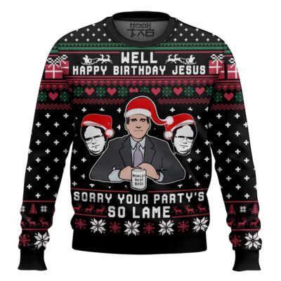 Hooktab The Office, Angry Stanley The Office Ugly Christmas Sweater