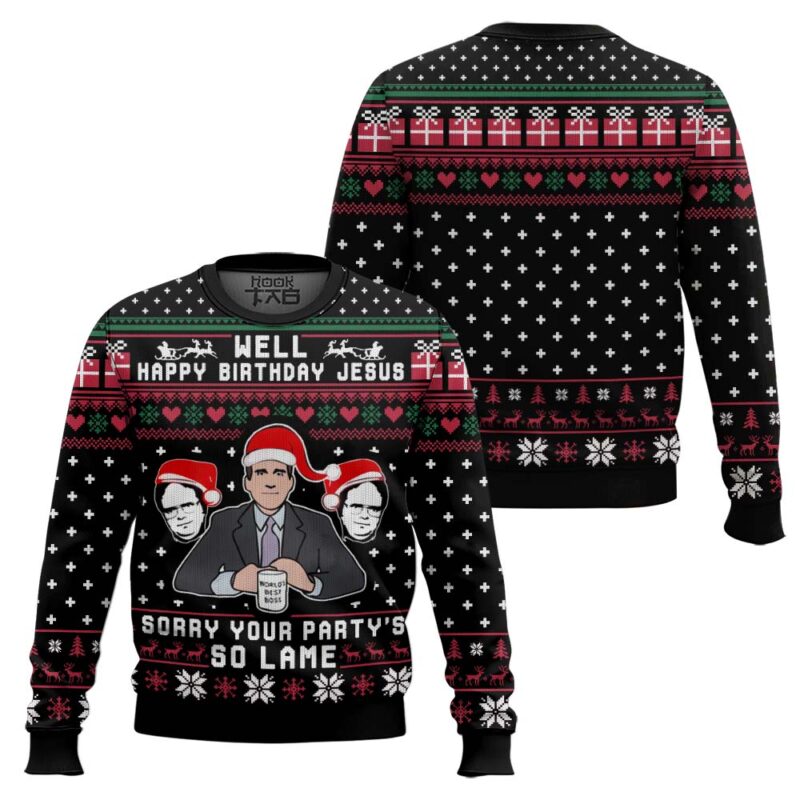 Hooktab The Office, Angry Stanley The Office Ugly Christmas Sweater Hooktab The Office, Angry Stanley The Office Ugly Christmas Sweater