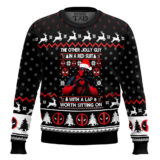 Hooktab The Other Jolly Guy In A Red Suit Deadpool Ugly Christmas Sweater
