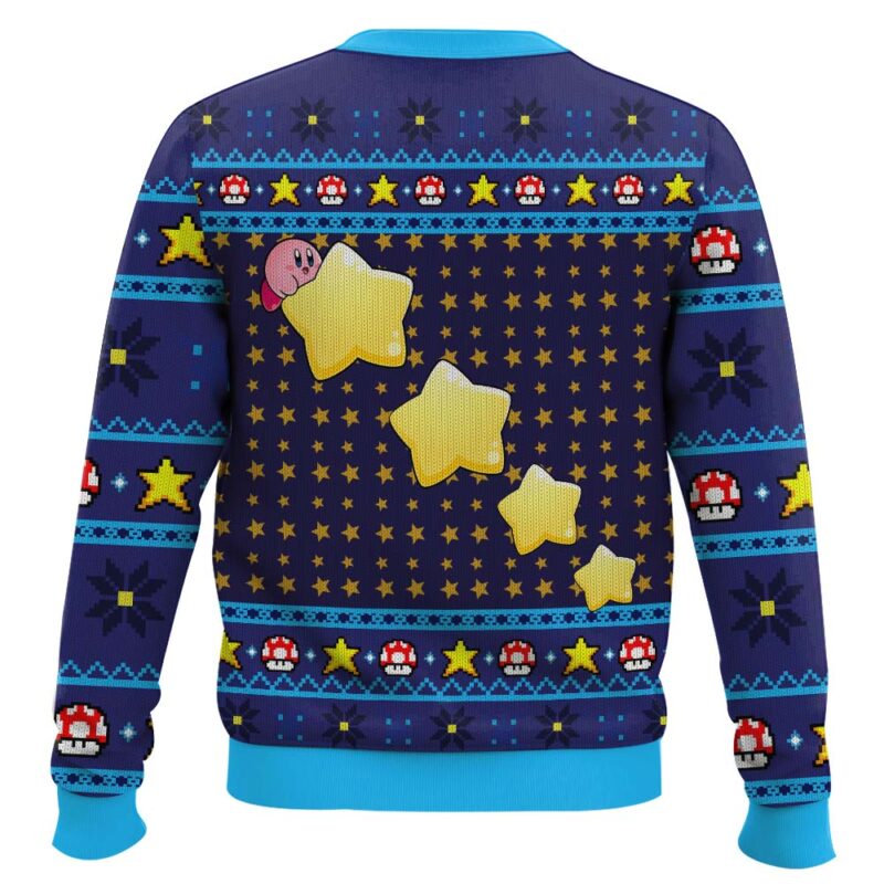 Hooktab The Pink Hero Kirby's Dream Land Ugly Christmas Sweater Hooktab The Pink Hero Kirby's Dream Land Ugly Christmas Sweater