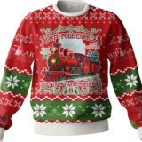 Hooktab The Polar Express Ugly Christmas Sweater
