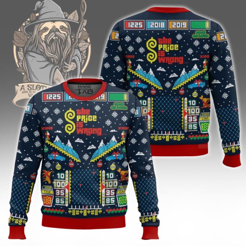 Hooktab The Price Is Wrong The Price Is Right Ugly Christmas Sweater Hooktab The Price Is Wrong The Price Is Right Ugly Christmas Sweater