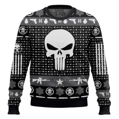 Hooktab The Punisher Ugly Christmas Sweater