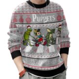 Hooktab The Puppets, Kermit, Yoda, Pinocchio, And Gremlins Ugly Christmas Sweater