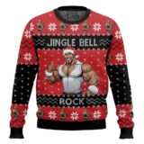Hooktab The Rock Jingle Bell Rock WWE Ugly Christmas Sweater