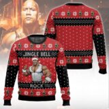 Hooktab The Rock Jingle Bell Rock WWE Ugly Christmas Sweater