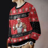 Hooktab The Rock Jingle Bell Rock WWE Ugly Christmas Sweater