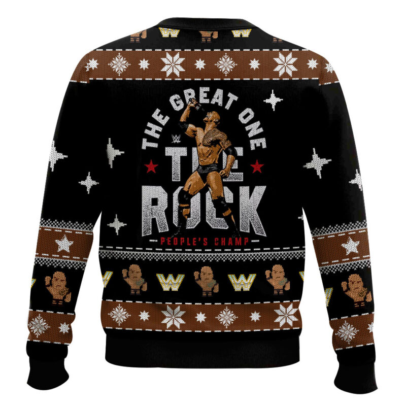 Hooktab The Rock Just Bring It WWE Ugly Christmas Sweater Hooktab The Rock Just Bring It WWE Ugly Christmas Sweater