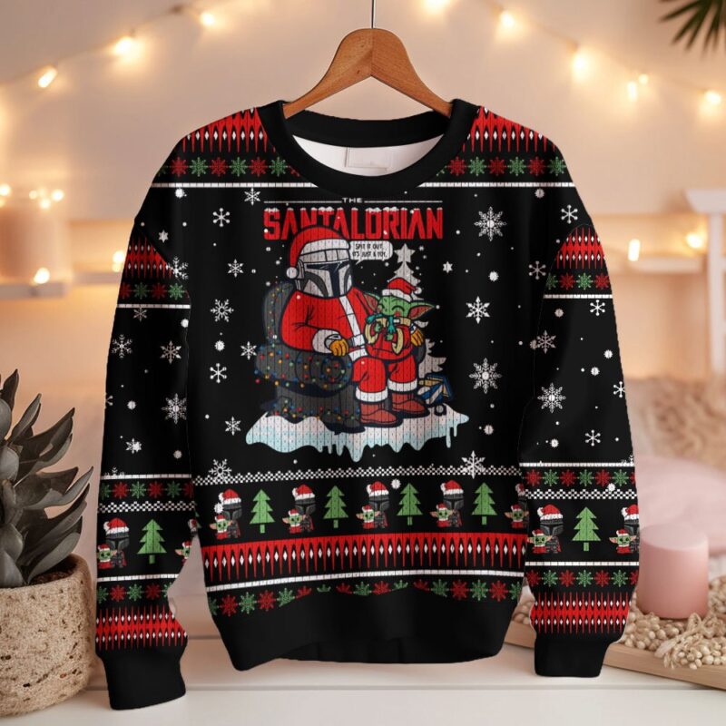 Hooktab The Santalorian Ugly Christmas Sweater Hooktab The Santalorian Ugly Christmas Sweater