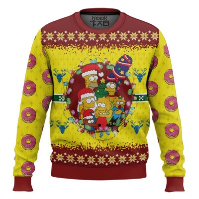 Hooktab The Simpson Family Ugly Christmas Sweater