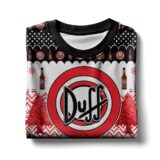 Hooktab The Simpsons Duff Beer Ugly Christmas Sweater