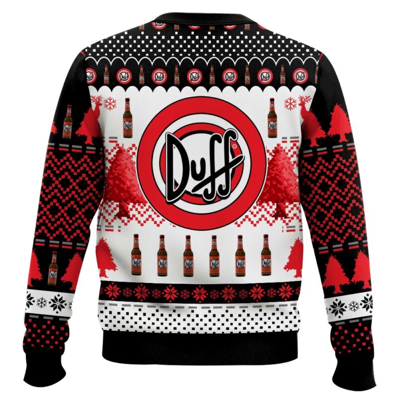 Hooktab The Simpsons Duff Beer Ugly Christmas Sweater Hooktab The Simpsons Duff Beer Ugly Christmas Sweater