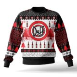 Hooktab The Simpsons Duff Beer Ugly Christmas Sweater