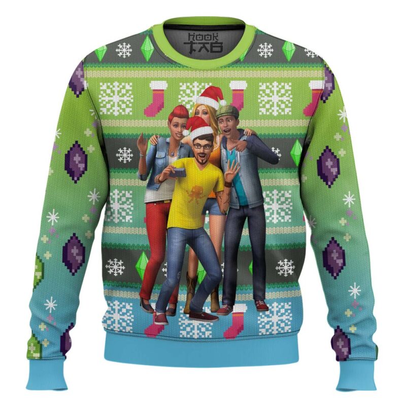 Hooktab The Sims Ugly Christmas Sweater