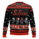 Hooktab The Slayers Halloween Horror Slashers Ugly Christmas Sweater