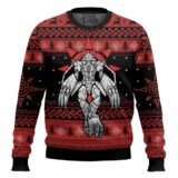 Hooktab The Strongest Dragon WarGreymon Digimon Ugly Christmas Sweater