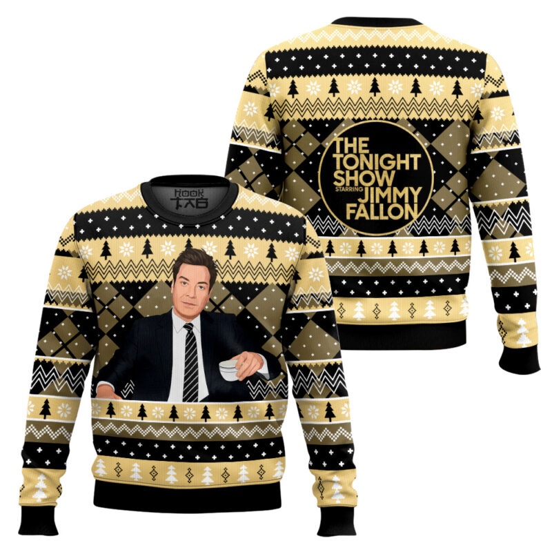 Hooktab The Tonight Show Starring Jimmy Fallon Ugly Christmas Sweater Hooktab The Tonight Show Starring Jimmy Fallon Ugly Christmas Sweater