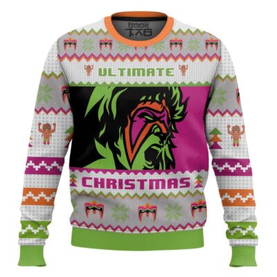 Hooktab The Ultimate Warrior WWE Ugly Christmas Sweater