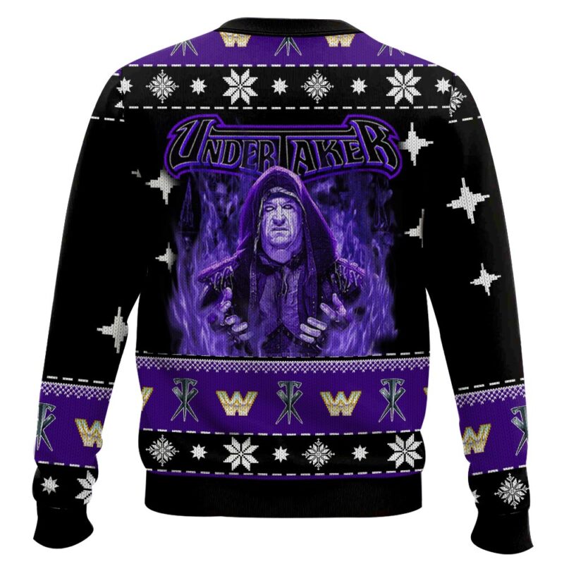 Hooktab The Undertaker WWE Ugly Christmas Sweater Hooktab The Undertaker WWE Ugly Christmas Sweater