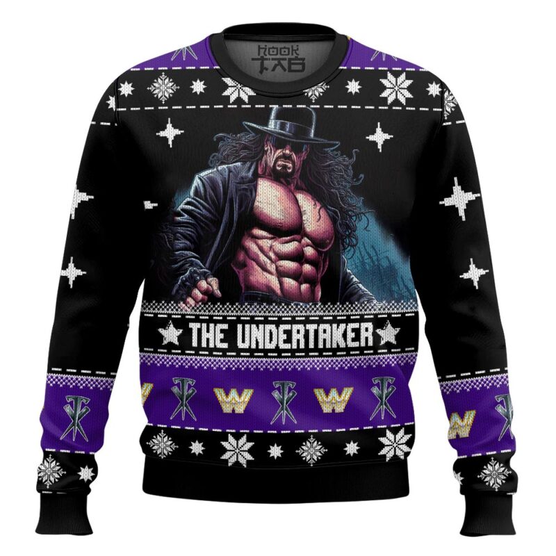 Hooktab The Undertaker WWE Ugly Christmas Sweater