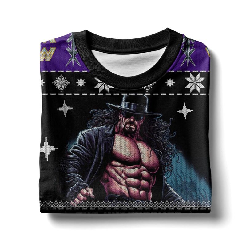 Hooktab The Undertaker WWE Ugly Christmas Sweater Hooktab The Undertaker WWE Ugly Christmas Sweater
