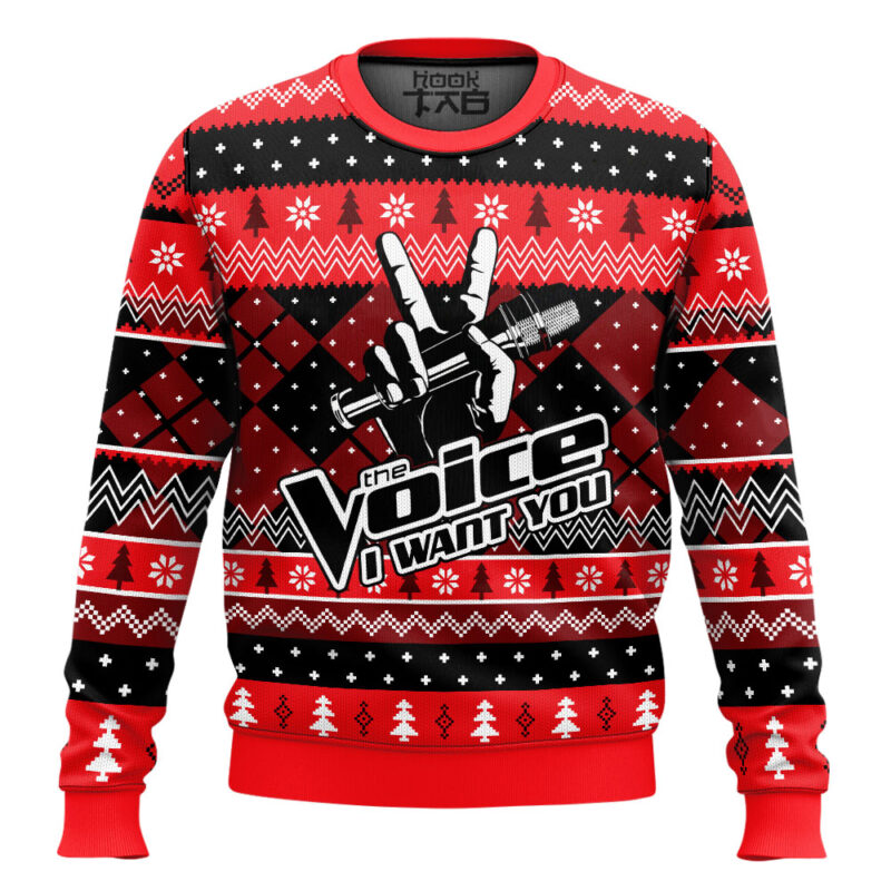 Hooktab The Voice Ugly Christmas Sweater