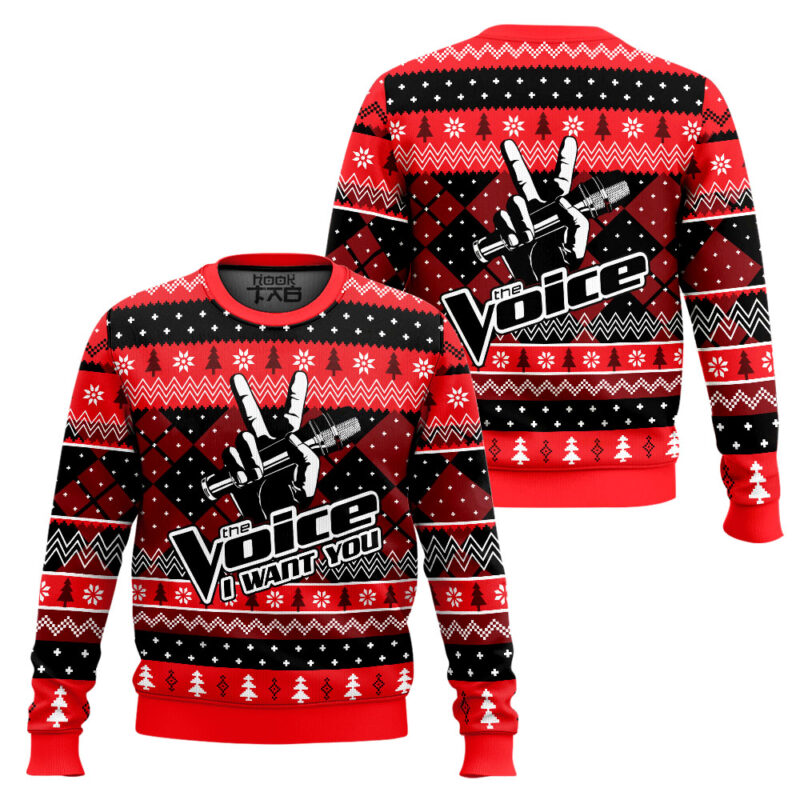 Hooktab The Voice Ugly Christmas Sweater Hooktab The Voice Ugly Christmas Sweater
