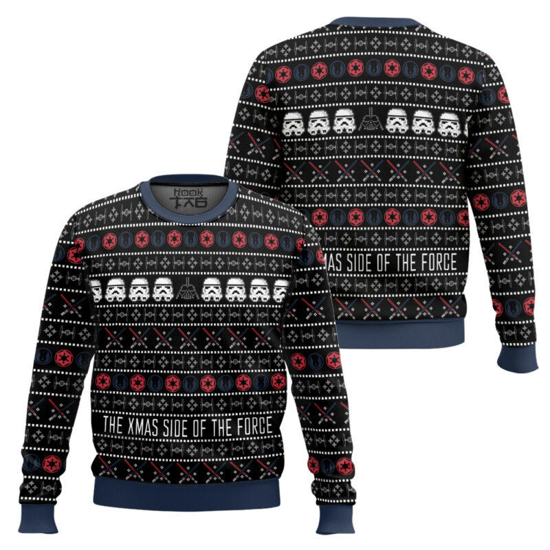 Hooktab The Xmas Side Of The Force Star Wars Ugly Christmas Sweater Hooktab The Xmas Side Of The Force Star Wars Ugly Christmas Sweater