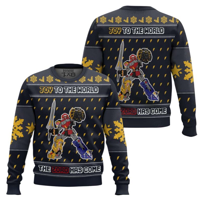 Hooktab The Zord Has Come Power Rangers Ugly Christmas Sweater Hooktab The Zord Has Come Power Rangers Ugly Christmas Sweater