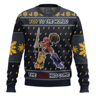 Hooktab The Zord Has Come Power Rangers Ugly Christmas Sweater