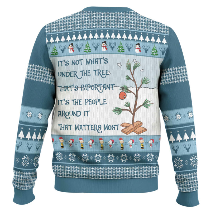 Hooktab Thing That Matters Most The Charlie Brown and Snoopy Show Ugly Christmas Sweater Hooktab Thing That Matters Most The Charlie Brown and Snoopy Show Ugly Christmas Sweater