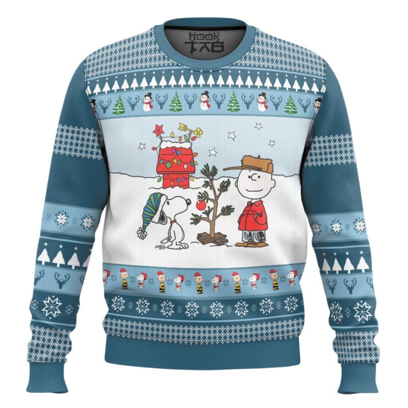 Hooktab Thing That Matters Most The Charlie Brown and Snoopy Show Ugly Christmas Sweater