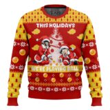 Hooktab This Holiday We're Playing Ball Dragon Ball Ugly Christmas Sweater